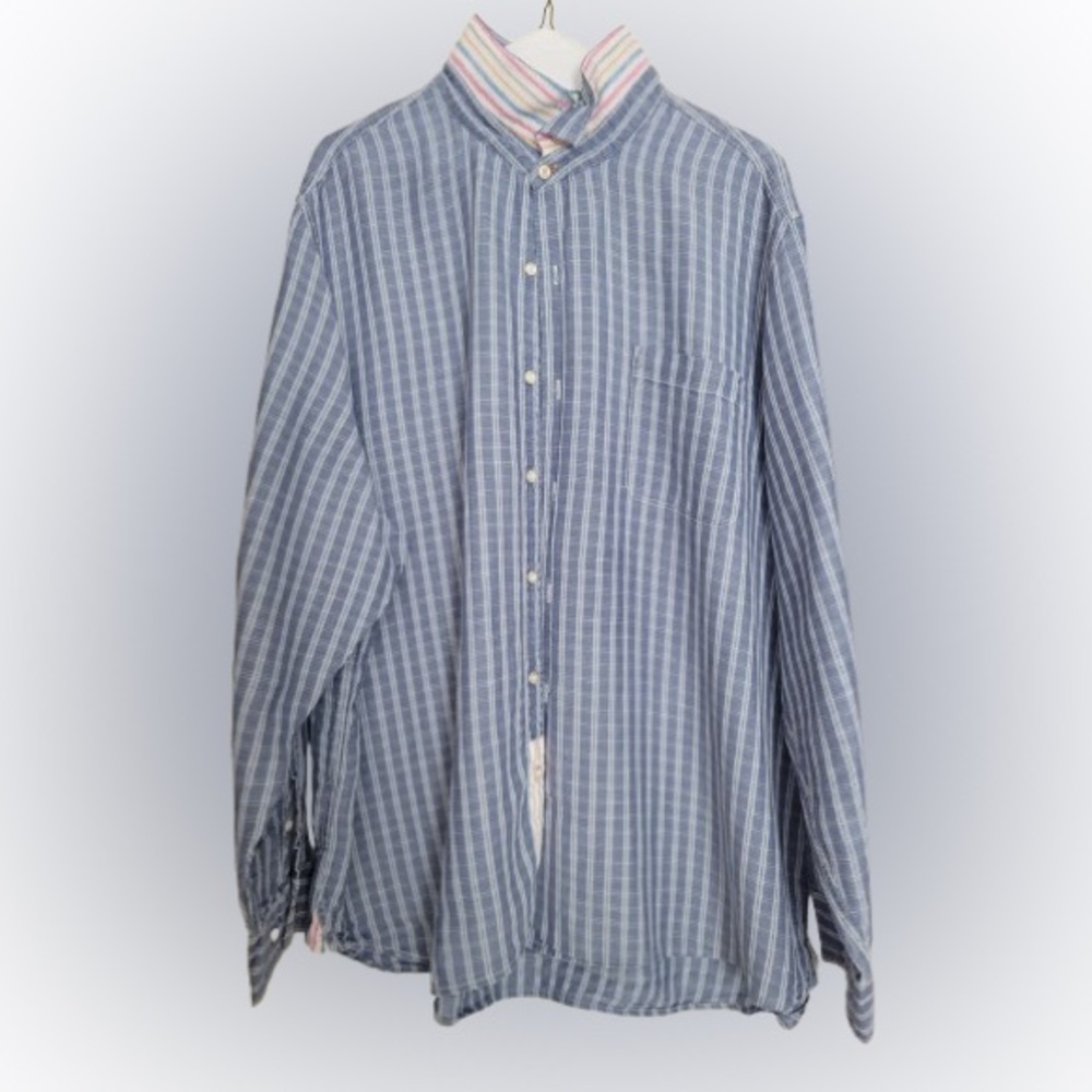Blue Striped Men's Shirt - Tommy Bahama 3XL